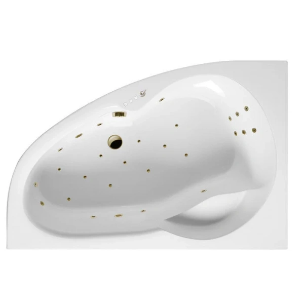Ванна гидромассажная Excellent Newa Ultra 160 x 95 см, левая, белый/бронза, WAEX.NEL16.ULTRA.BR (детальная фотография)
