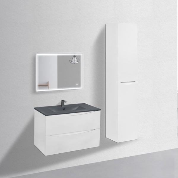 Тумба под раковину подвесная Vincea Mia 80,7 см G.White VMC-2MC800GW (детальная фотография), современная, hi-tech