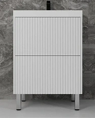 Тумба под раковину напольная Style Line Стокгольм 60 см белый рифленый софт