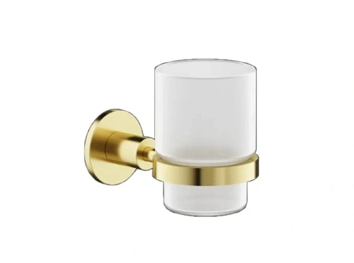 Стакан для ванной Sancos Base брашированное золото - фото 3