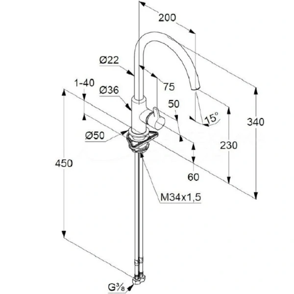 Смеситель для кухни Kludi Bingo Star черный матовый 468033978 (детальная фотография), для кухни