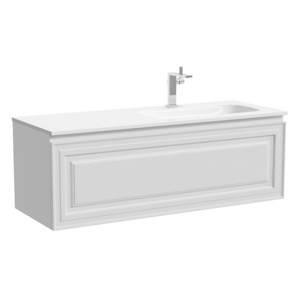 Тумба под раковину подвесная Sancos Very 120 см правая bianco VR120RW (детальная фотография)