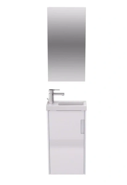 Тумба под раковину подвесная Velvex Klaufs 40 см белая tpKLA.40.1D-616.216 (детальная фотография), моноблок