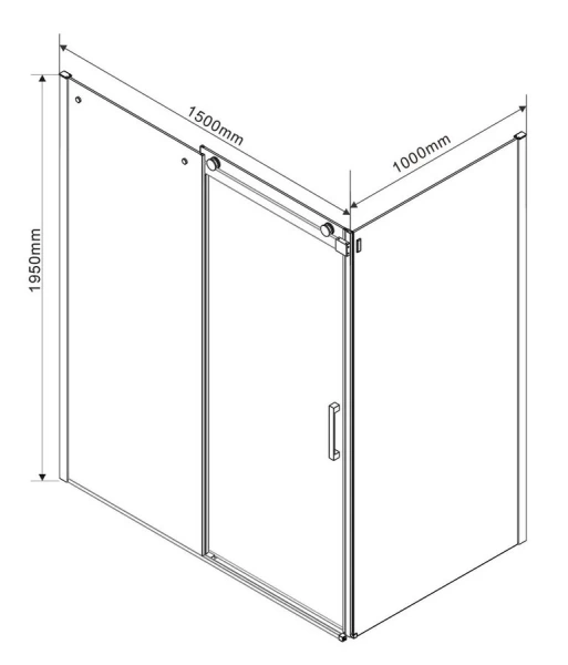 Душевой уголок Vincea Como 150х100 см раздвижная дверь VSR-1C1015CL (детальная фотография), прямоугольные