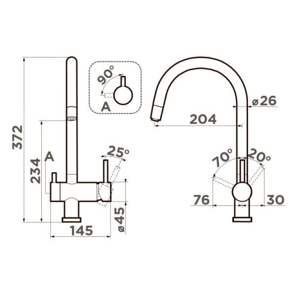 Схема (детальная фотография), для кухни, для питьевой воды с фильтром