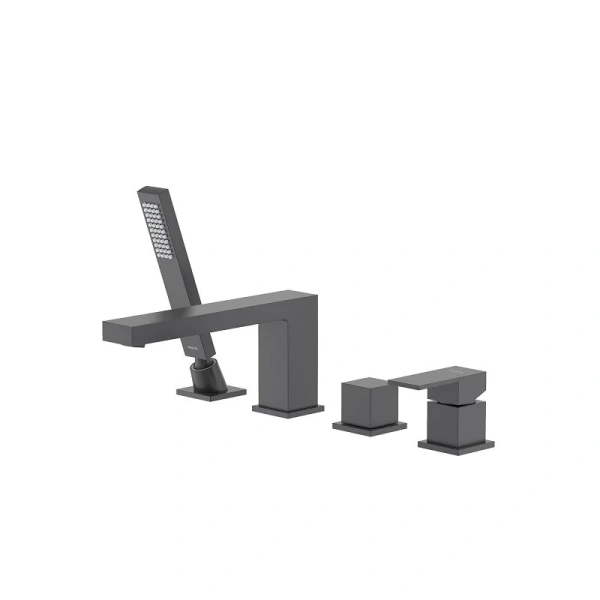 Смеситель для ванны Акватек Либра черный AQ1648MB (детальная фотография)