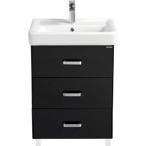 Тумба под раковину напольная Акватон Америна 60 см черная 1A168901AM950 (детальная фотография), напольная, пристенная