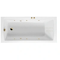 Ванна гидромассажная Excellent Aquaria Line Nano 160 x 70 см, цвет белый/золото, WAEX.AQU16.LINENANO.GL