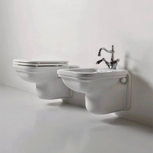 Унитаз подвесной Kerasan Waldorf белый 411501 (детальная фотография), без бачка, со скрытым бачком