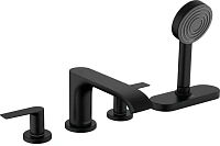 Смеситель для ванны Hansgrohe Vivenis на 4 отверстия черный матовый