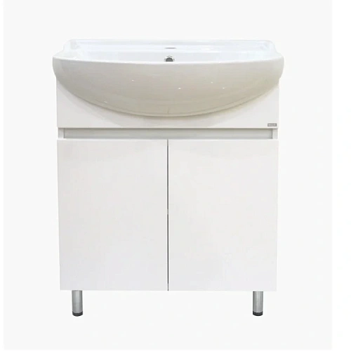 Тумба под раковину напольная Misty Амур 70 см белая - фото 1