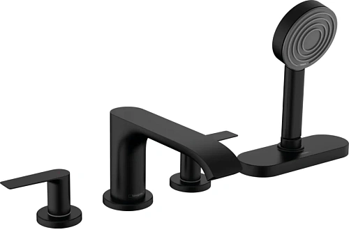 Смеситель для ванны Hansgrohe Vivenis на 4 отверстия черный матовый - фото 2
