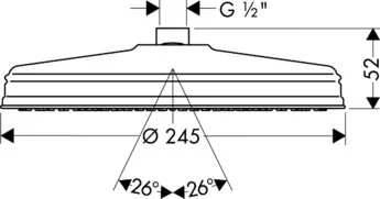 Верхний душ Axor Carlton 28474 (детальная фотография), верхние души