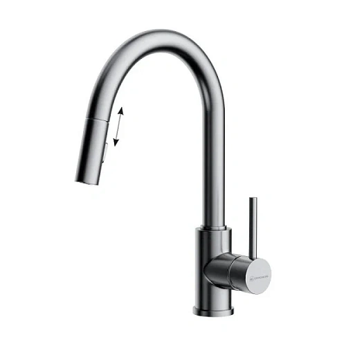 Смеситель для кухни Omoikiri Shinagawa-SB-BN нержавеющая сталь - фото 2