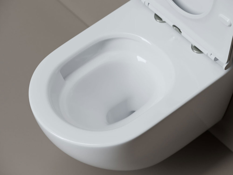 Унитаз подвесной Ceramicanova Whirl сиденье микролифт CN11007T (детальная фотография), белые