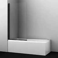 Шторка для ванны WasserKRAFT Berkel 80x140 см профиль черный