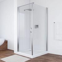 Душевой уголок профиль глянцевый хром стекло прозрачное Vegas-glass