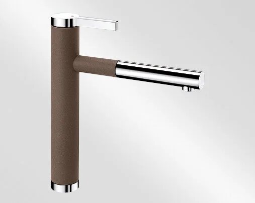 Смеситель для кухни кофе Blanco Linee-S 518445 (детальная фотография), высокие, округлая форма