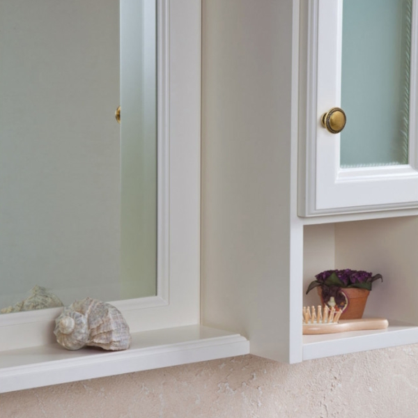 Шкаф для ванной, петли справа, цвет слоновая кость матовый, фурнитура бронза, La Beaute Michel SMI24AVO.Dx.O.BR (детальная фотография) index_2