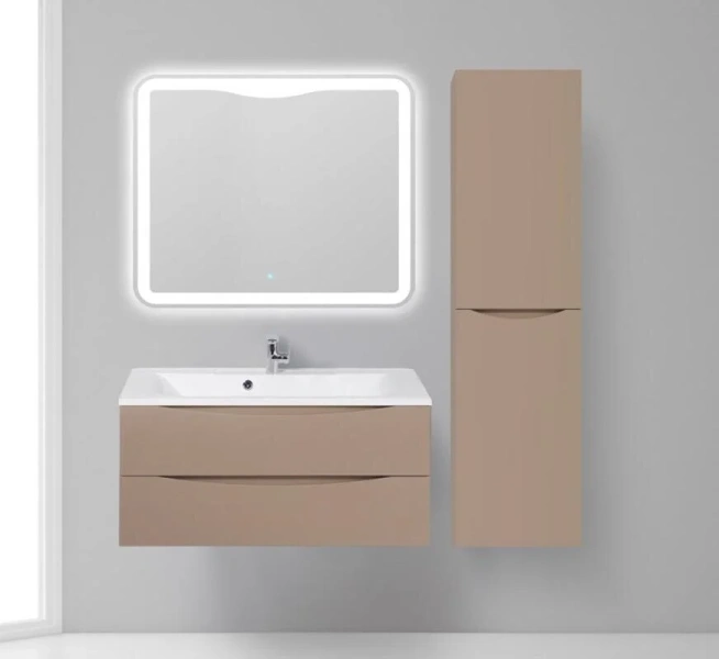 Шкаф-пенал подвесной Belbagno Fly-Marino 40 см capucino lucido левосторонний FLY-MARINO-1500-2A-SC-CL-P-L (детальная фотография), недорого