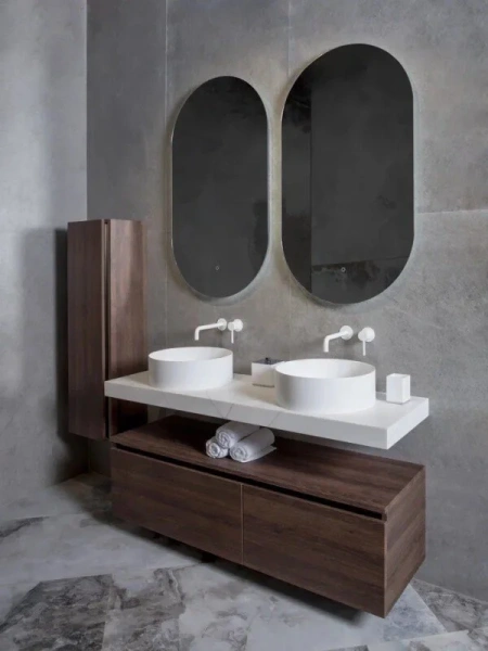 Раковина Boheme Corian 40 см белая 819-MW (детальная фотография), белые