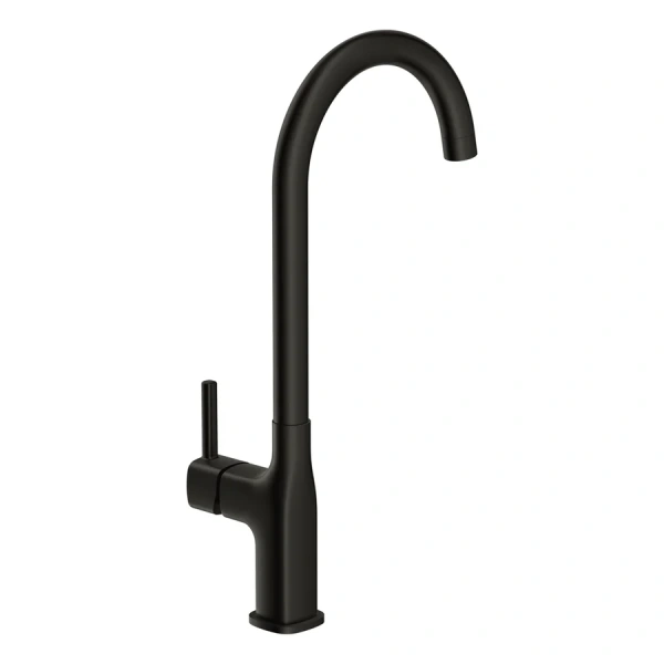 Смеситель для кухни Cersanit Elio черный матовый 68261 (детальная фотография), на мойку, на столешницу