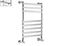 Полотенцесушитель водяной цвет:хром Margaroli 464-8, 8 секций с полкой