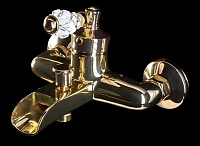 Смеситель для ванны Boheme Vogue Crystal золото