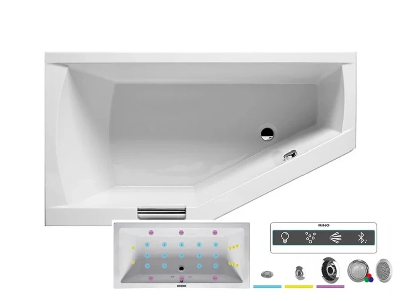 Ванна гидромассажная Riho Geta 160 x 90 см, JOY, левая/правая BA8600500000000_JOY (детальная фотография), акриловые