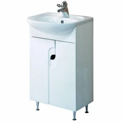 Тумба под раковину напольная Акватон Панда 50 см белая глянцевая 1A053701PD010 (детальная фотография)