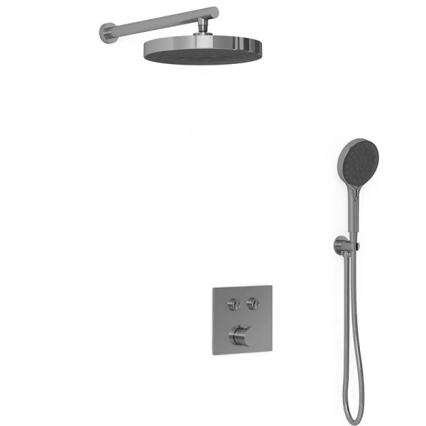 Душевой комплект Vincea вороненая сталь VSFW-4I212GM (детальная фотография)