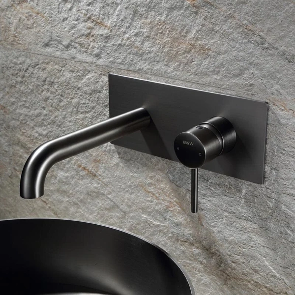 Смеситель для раковины Black&White Universe оружейная сталь 7620U (детальная фотография)