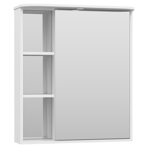 Зеркальный шкаф, зеркало справа, полочки слева, Misty Венера П-Внр04070 (детальная фотография), по запросу, нет в наличии