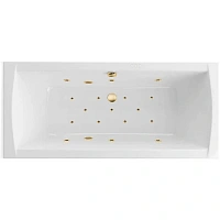 Ванна гидромассажная Excellent Aquaria Lux Relax 180 x 80 см, белый/золото, WAEX.AQU18.RELAX.GL