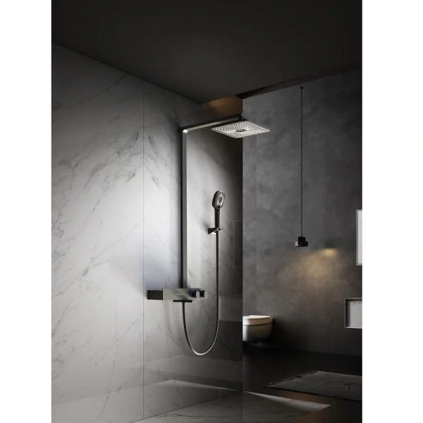 Душевая стойка Vincea Inspire черная VSFS-3I13TMB (детальная фотография), черные