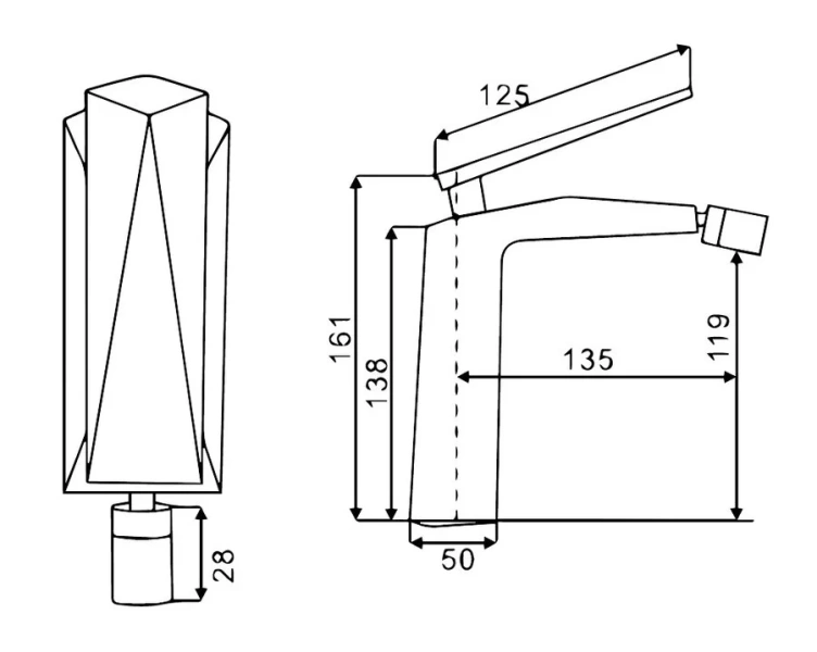 Смеситель для биде Boheme Venturo черный/золото 386-B (детальная фотография), для биде