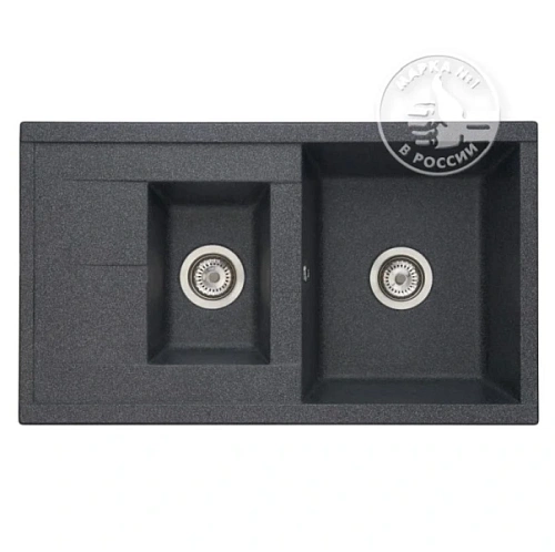 Мойка для кухни Акватон Делия 87 см графит - фото 1