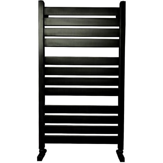 Полотенцесушитель водяной Ника Modern 100x50 см без полочки ЛМ 7 100/50 черный мат. с вентилями (детальная фотография)