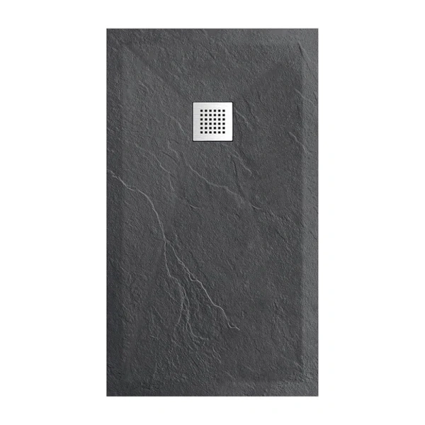 Душевой поддон Grossman Strong 100x70 см графит GR-S270100Q (детальная фотография), низкие до 15 см