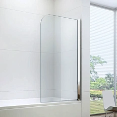 Шторка для ванны BERGES River 80х140 см профиль хром сильвер