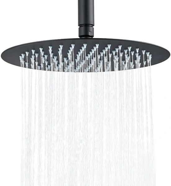 Верхний душ BERGES Ventas черный матовый 074004 (детальная фотография), черные