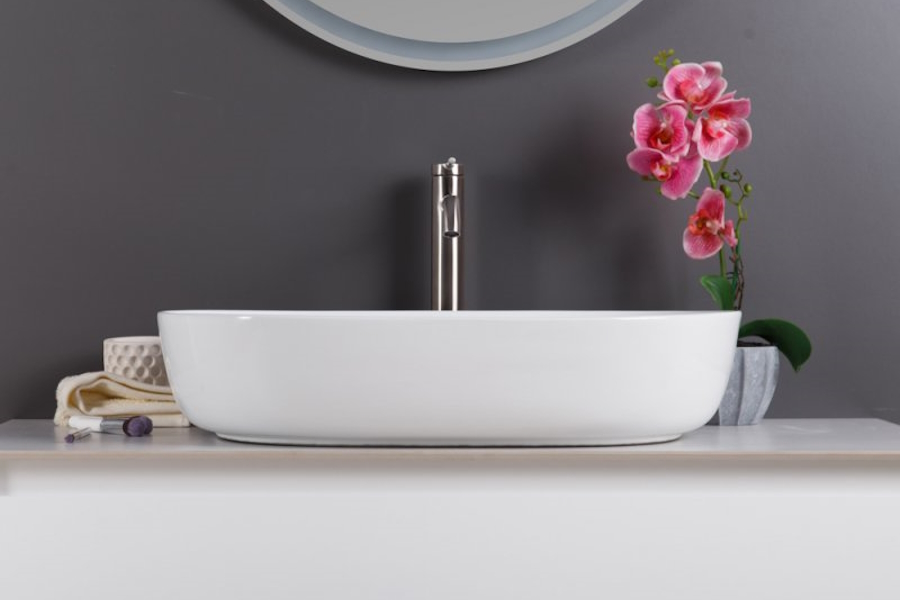 Раковина BelBagno 61 см накладная BB1348 (детальная фотография), белые