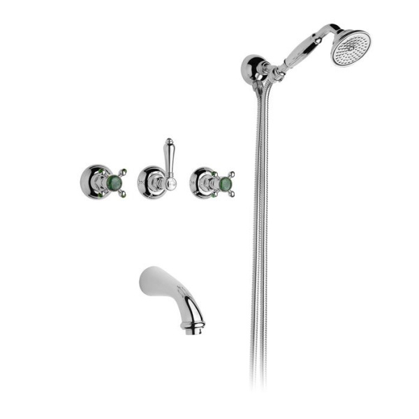 Смеситель для ванны, матовый хром, Nicolazzi Le Pietre 2103CS09 (детальная фотография)