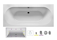 Ванна гидромассажная Riho Carolina 180 x 80 см, FLOW