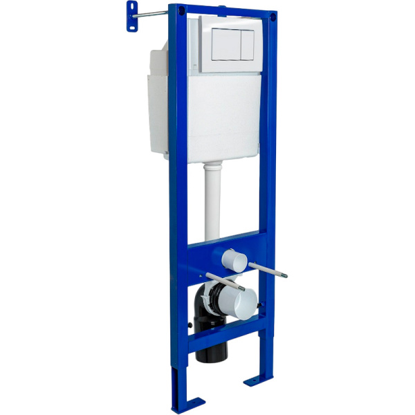 Инсталляция для унитаза BERGES Atom кнопка белая 040333 (детальная фотография)