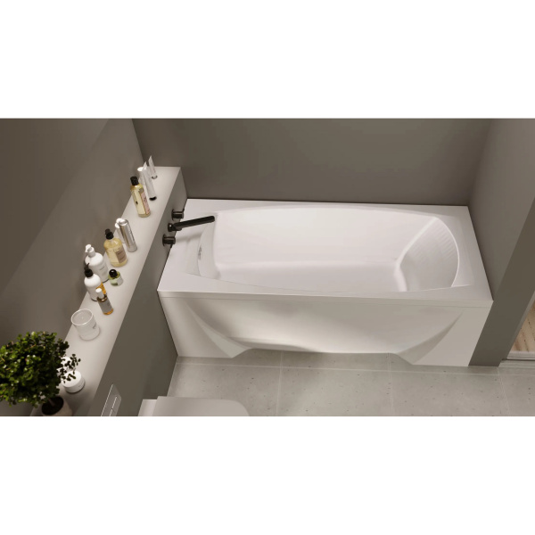 Ванна акриловая 1Marka Pragmatika 173-155х75 см с возможностью отрезки 01пр17375 (детальная фотография), 160x75  см, 170x75 см, 175x75 см