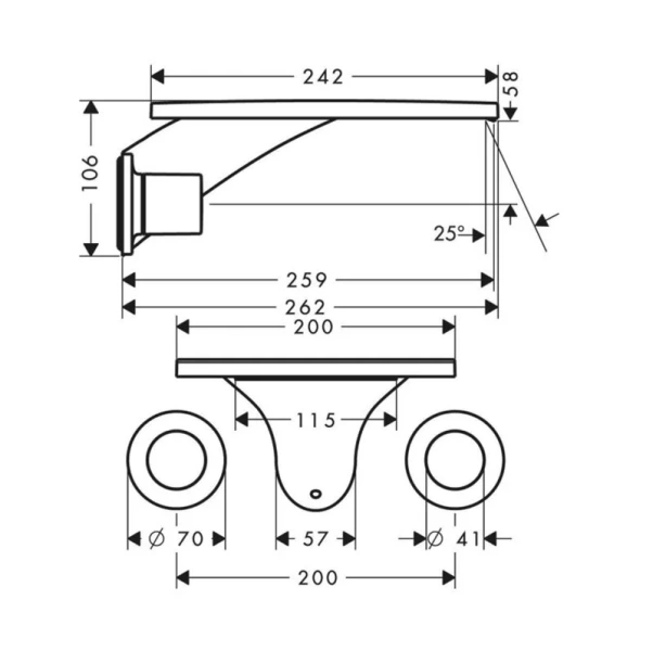 Смеситель для раковины Axor Massaud 18115000 (детальная фотография), для раковины