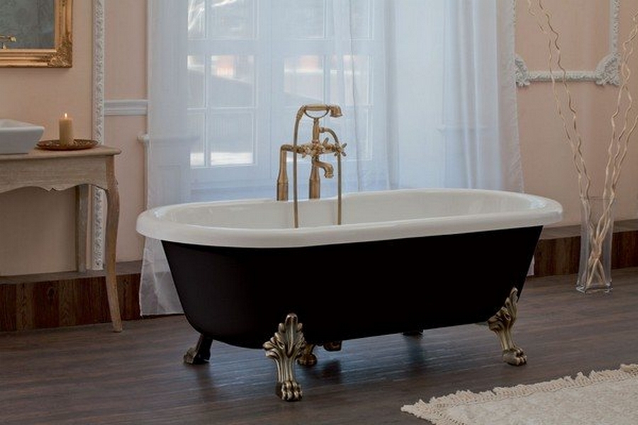 Ванна из литьевого мрамора Romance Collection Sonata (детальная фотография), белые, черные, другие