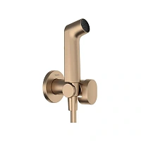 Гигиенический душ со смесителем Hansgrohe Bidette шлифованная бронза