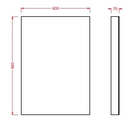 Зеркало Artceram Square 86 см прямоугольное ACS010 (детальная фотография), в наличии